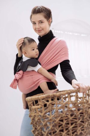 Địu vải em bé Jumy's màu hồng