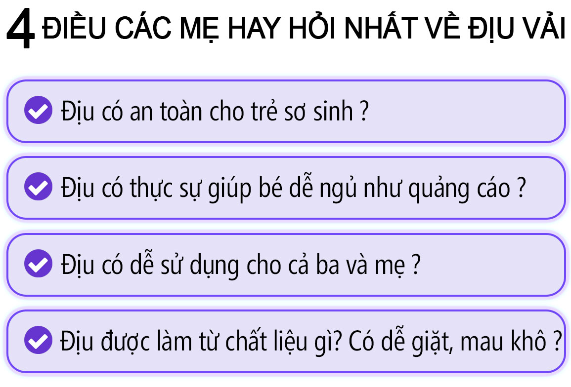4 điều các mẹ hay hỏi nhất về địu vải