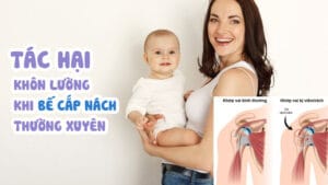 tác hại khi bế con một bên