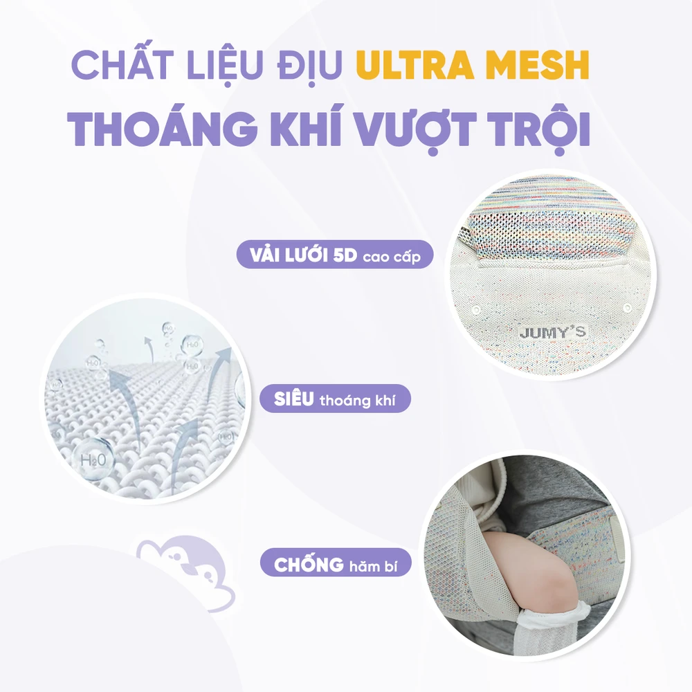 vải dệt kim fly-knit 5d của địu trợ lực ultra mesh