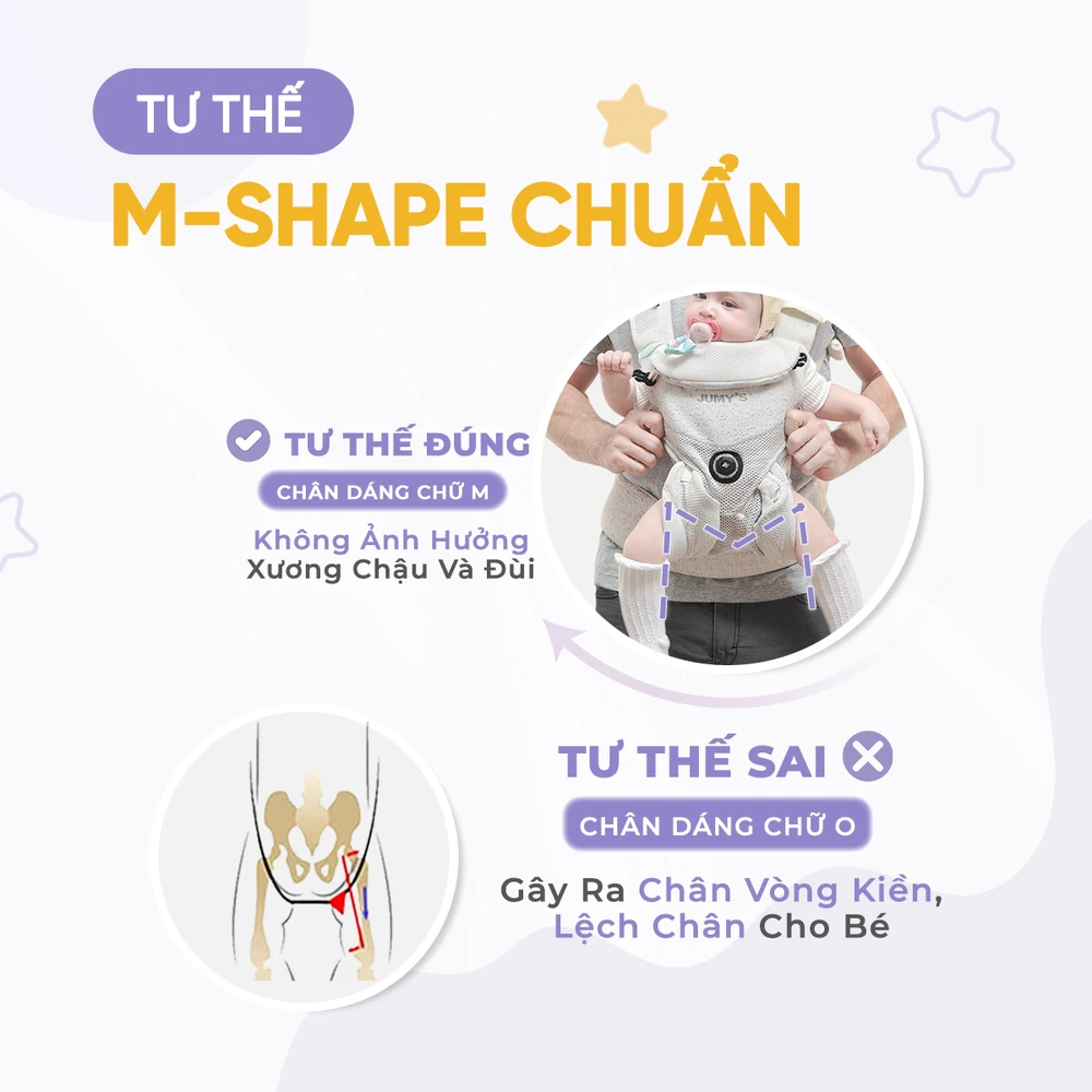Địu Trợ Lực Ultra Mesh U8 Jumysie - Vải Fly-knit 5D Thoáng Khí - Ảnh 4