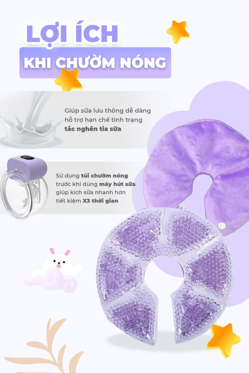 Túi chườm ấm bầu ngực Jumysie
