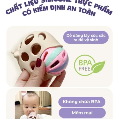 gặm nướu silicone hình gấu cho bé (1)