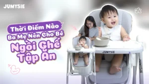 thời điểm nào nên cho bé tập ngồi ghế ăn dặm