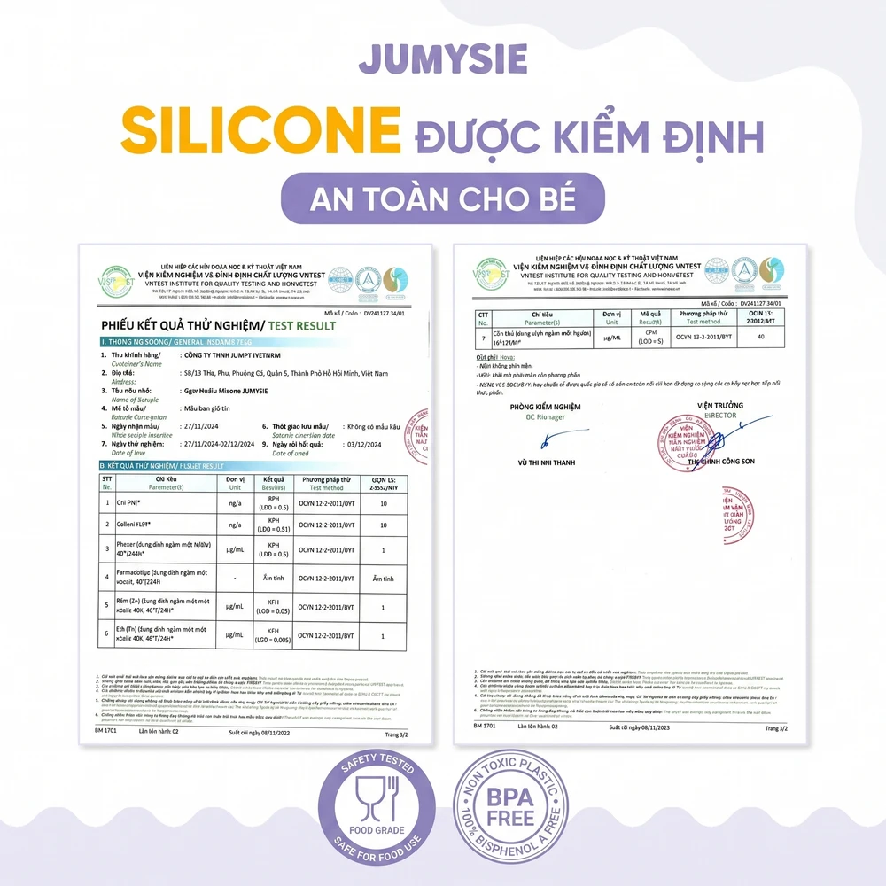 Túi Nhai Ăn Dặm Chống Hóc Jumysie Silicone - 3 Núm Nhai S M L - Ảnh 8