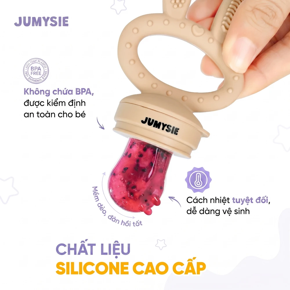 túi nhai ăn dặm chống hóc jumysie tích hợp gặm nướu